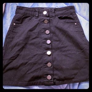 Black button jean skirt size 8/36
